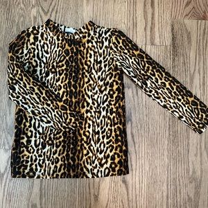Girls cheetah print rashguard l/s
